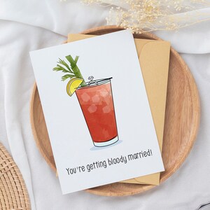 You're Getting Bloody Married | Funny Hand-Drawn Engagement Greeting Card