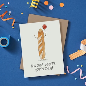 Birthday Baguette | Cute Hand-Drawn Greeting Card