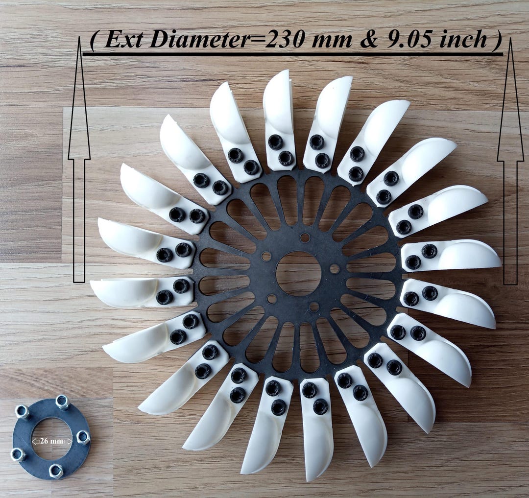 Roue De Turbine Pelton 230 Mm - 20 Cuillères - Modèle PWTP230-05