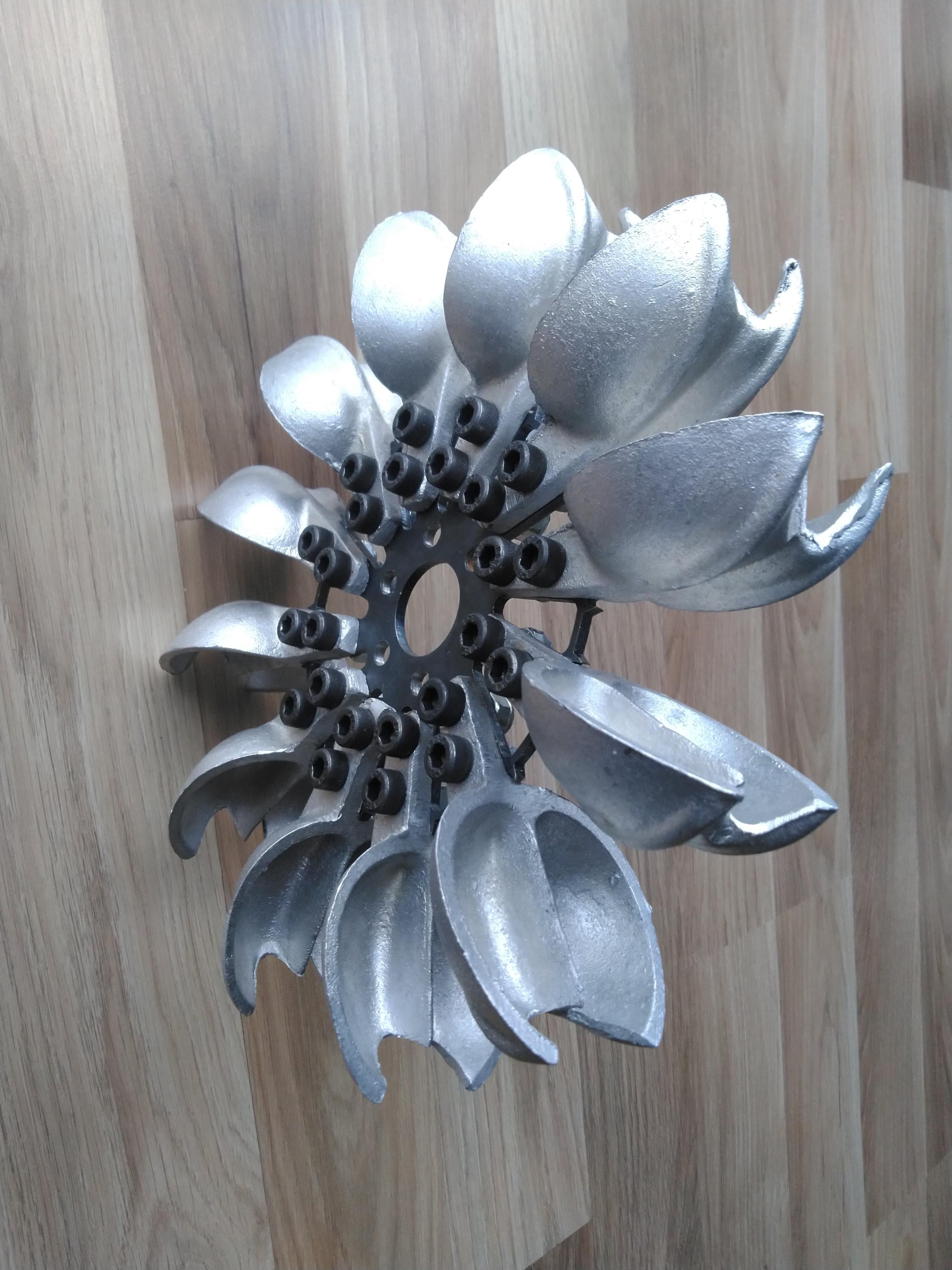 Roue De Turbine Pelton 490 Mm – 10 Cuillères Non Assemblées – Modèle PWTA490-01