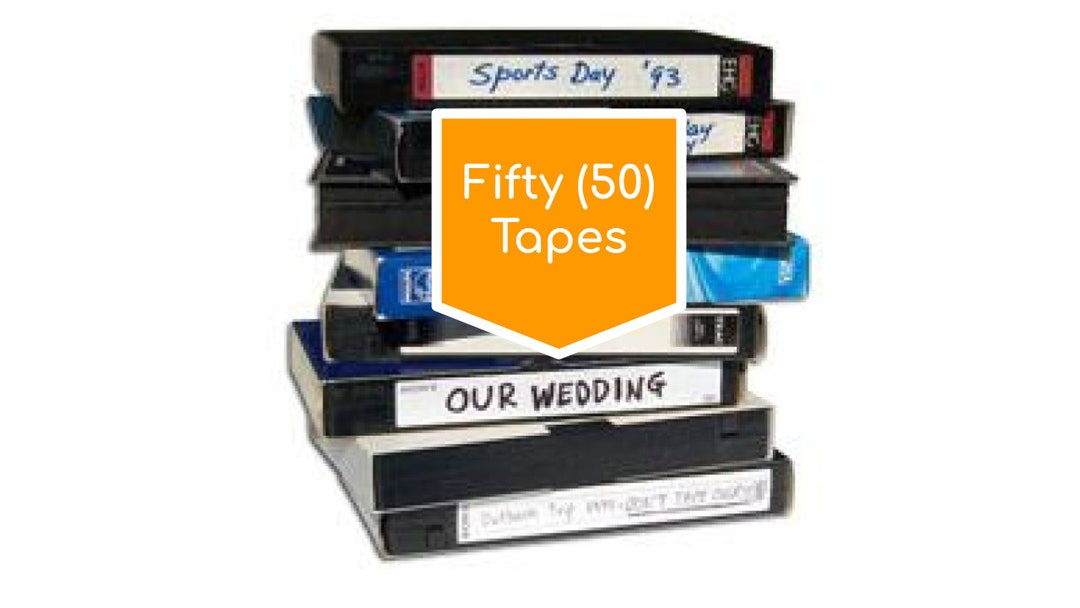 50 Pack Video Tape Transfer Service VHS Hi8 Video 8 8mm Etsy