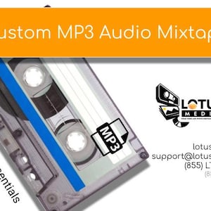 Custom Cassette Mixtape from MP3 files Real Audio Cassette Mixed Tape Record Your playlist Onto A Cassette Tape