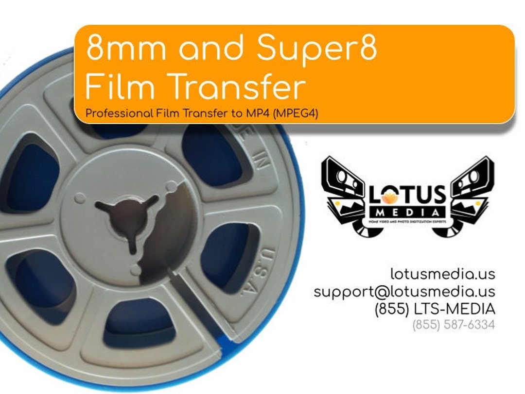 8mm, Super8 Film (3-inch Reel, 50ft of Film) Transfer Service ...