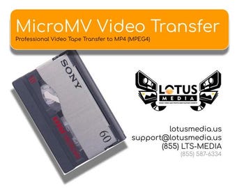 Micromv Scanning Minidv Video Cassette to MP4 Digital File - Etsy New Zealand