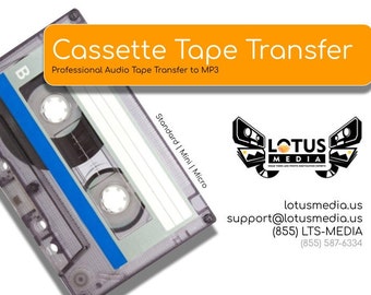 Cassette Tape (Audio Tape) Transfer Service, Digitization to Digital MP3 file