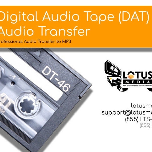 Digital Audio Tape (DAT) Transfer Service, Digitization to Digital MP3 file