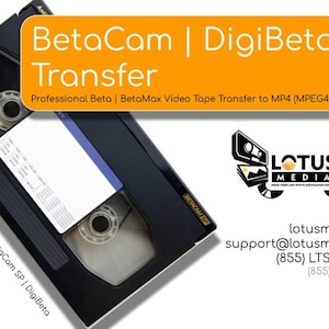 BetaCam, DigiBeta, BetaCam SP Video Tape Transfer Service, Digitization to Digital MP4 (MPEG4) file