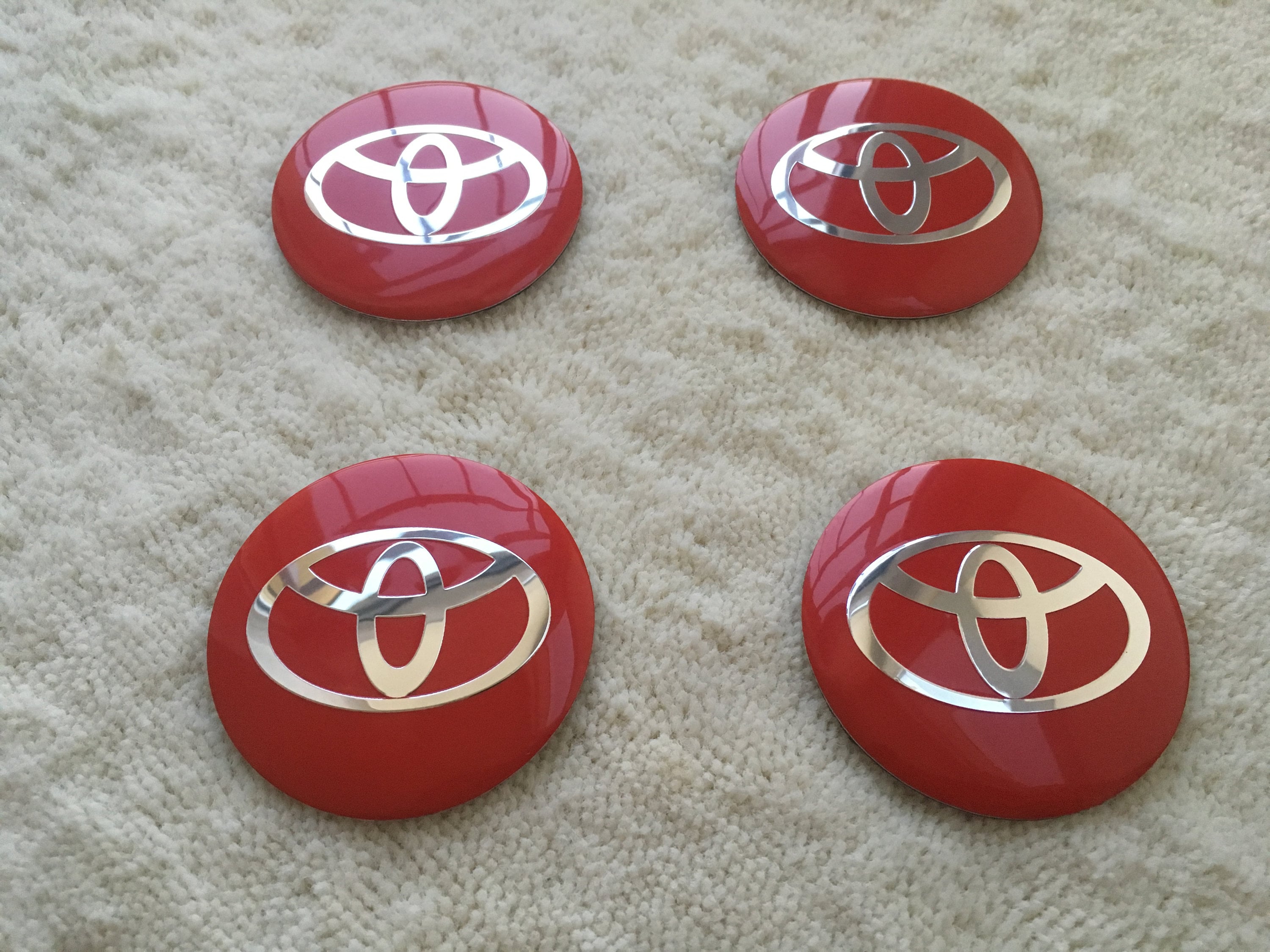 4 pcs Toyota wheel center hub caps stickers 56mm 2.20 inch Etsy