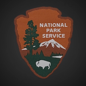 National Park Service 2.5 inches Sew on or Iron on Woven NPS Patch