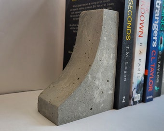 Concrete Arch Bookend - Single or Pair - Art Sculpture Piece - Modern Minimalist Geometric shape