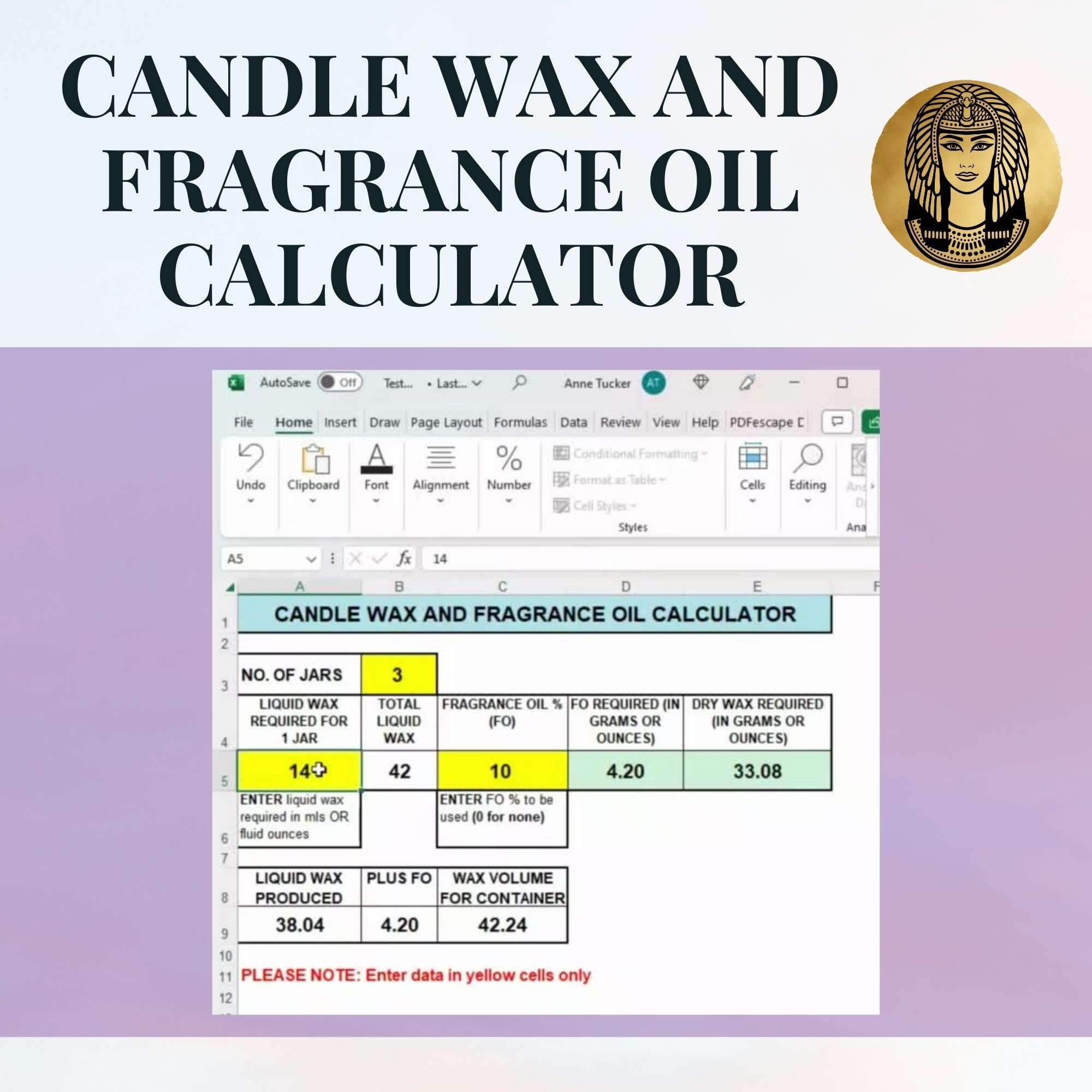 Candle Wax and Fragrance Oil Calculator UPDATED Now Includes Candle