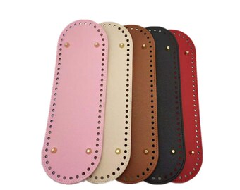 leather bottom for crochet bolsa