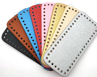 leather bottom for crochet bolsa