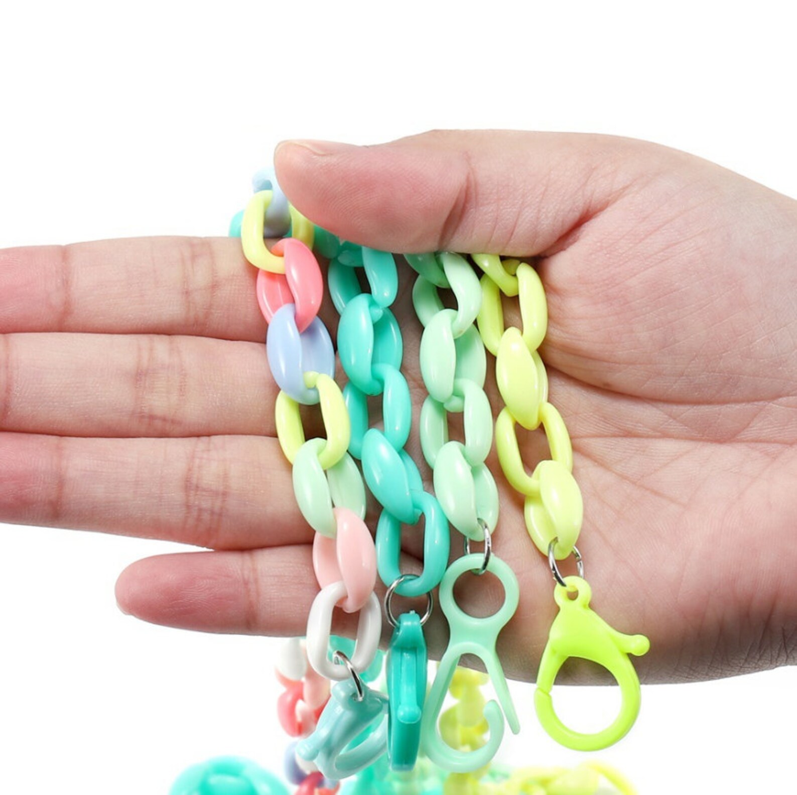 50pcs/acrylic chain link/11mm acrylic chain/acrylic open Etsy