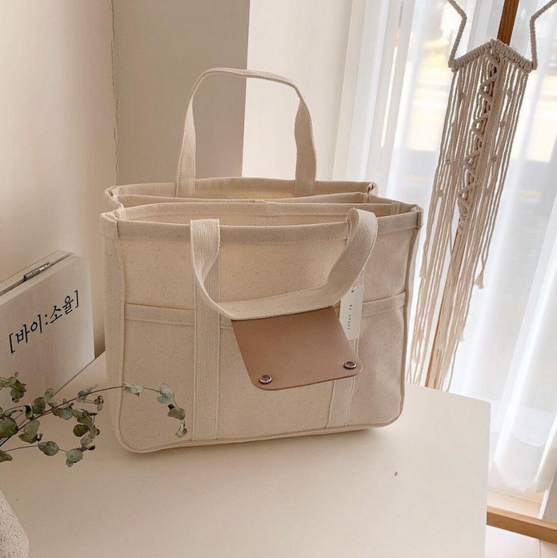 Largecapacity Canvas Bag/tote Bag/shoulder Bag/simple Canvas Etsy