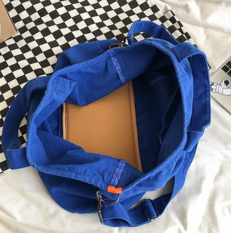 5 Colors Large Capacity Canvas Bag/crossbody Canvas Bag/canvas Etsy