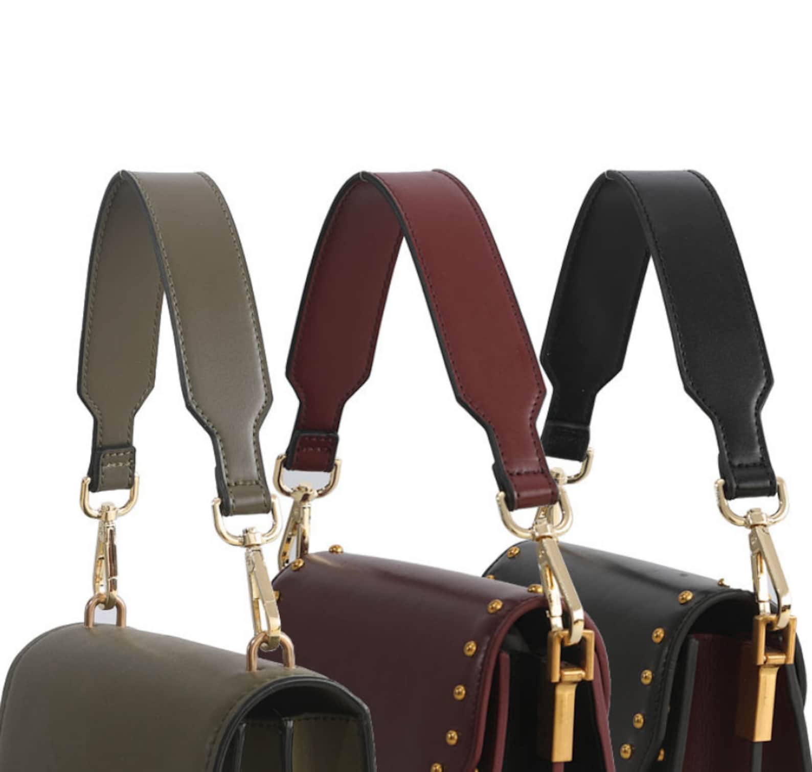 Handbag Strap/solid Color Black Shoulder Strap/3.5cm Wide Bag Etsy