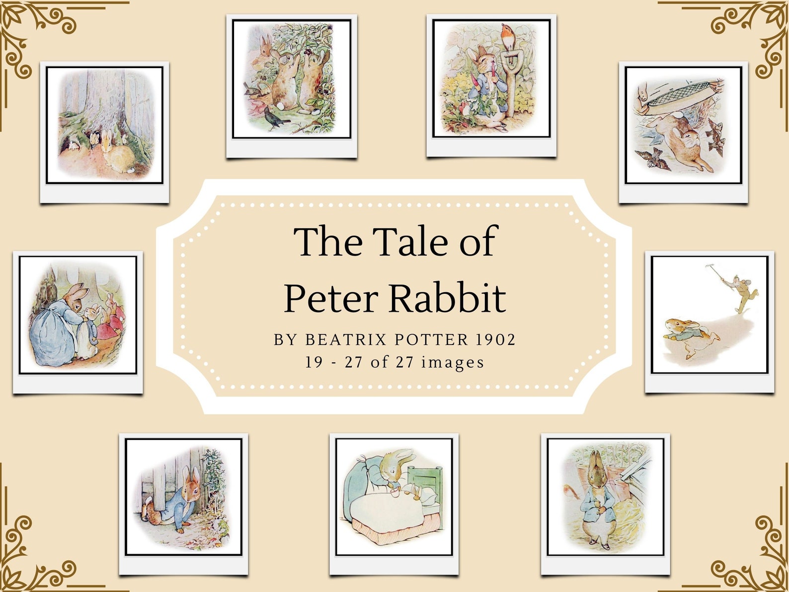 Peter Rabbit Clipart Digital Download Printable Ephemera for | Etsy
