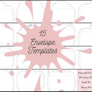 Printable Digital Envelope Download Templates, Ephemera for Junk Journals, How To Make Small and Large Envelopes, DIY Vinatge Envelopes