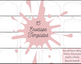 Printable Digital Envelope Download Templates, Ephemera for Junk Journals, How To Make Small and Large Envelopes, DIY Vinatge Envelopes
