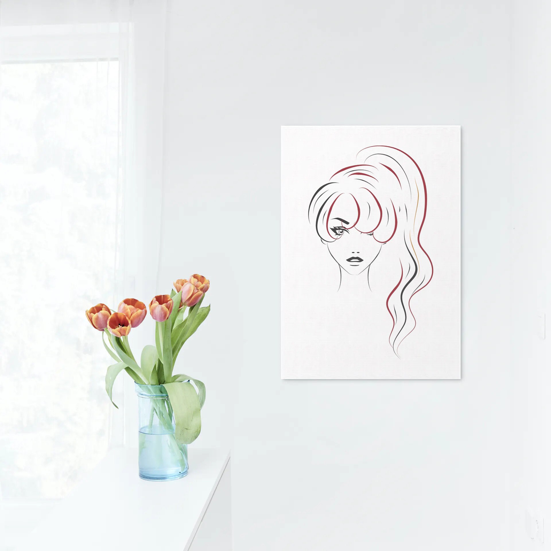 20 Lady Line Art Svg Women Face Svg Hairstyle Bundle Svg Woman Head