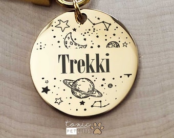 Engraved Pet Tag | Space Pet Tag | Outer Spacec Pet Tag | Funny Dog Tag | Custom Cat Tag | Personalized Dog Tag
