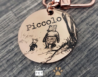 Cute Pet Tag | Engraved Metal Pet Tag | Tree Dog Tag | Mountains Cat Tag | Personalized Dog Tag |