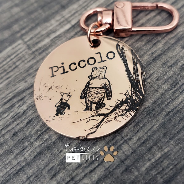 Cute Pet Tag | Engraved Metal Pet Tag | Tree Dog Tag | Mountains Cat Tag | Personalized Dog Tag |