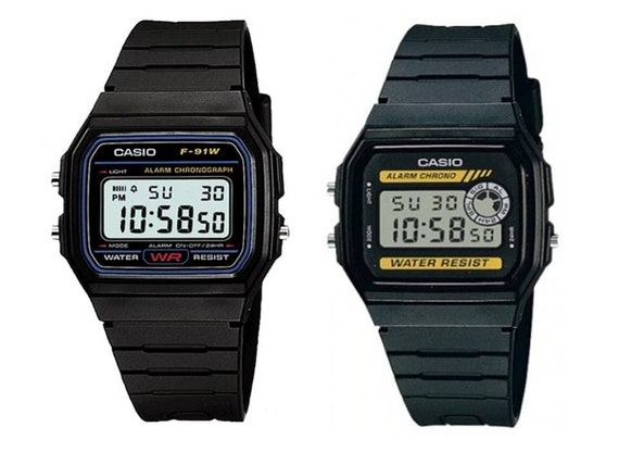 casio f91w set alarm