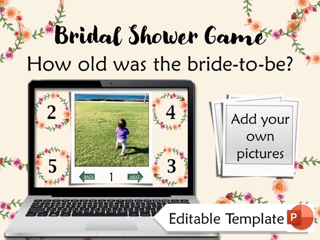 Floral Bridal Shower Game How Old Was the Bride Pink Zoom Etsy