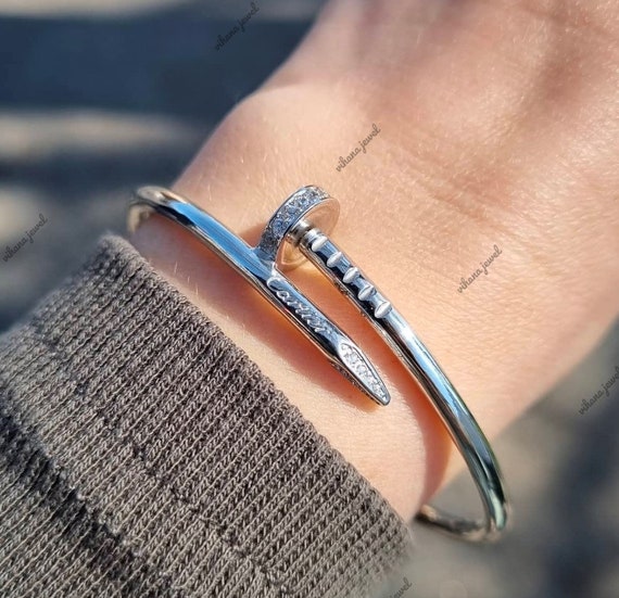 925 Silver Screw Wrap Bracelet Friendship Statement Bracelet Etsy