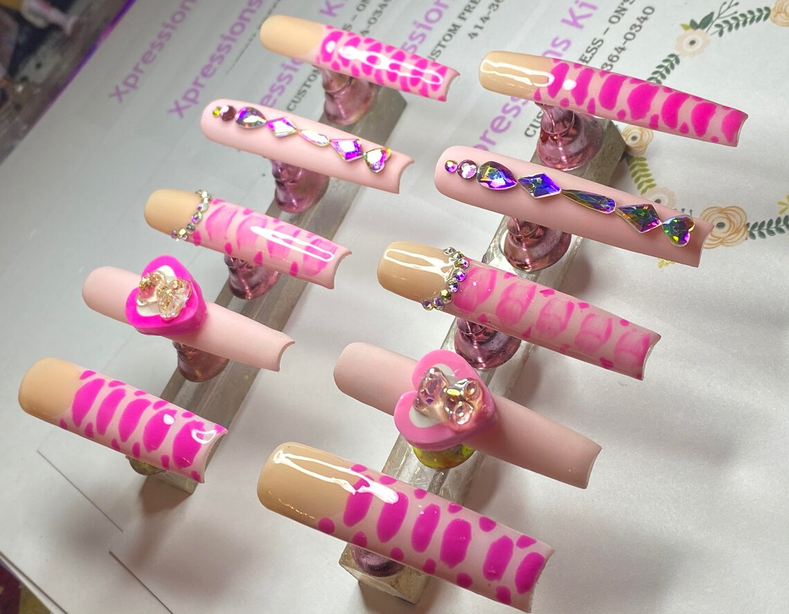 XXXL Square SASSY Extendo PressOn Nails Etsy