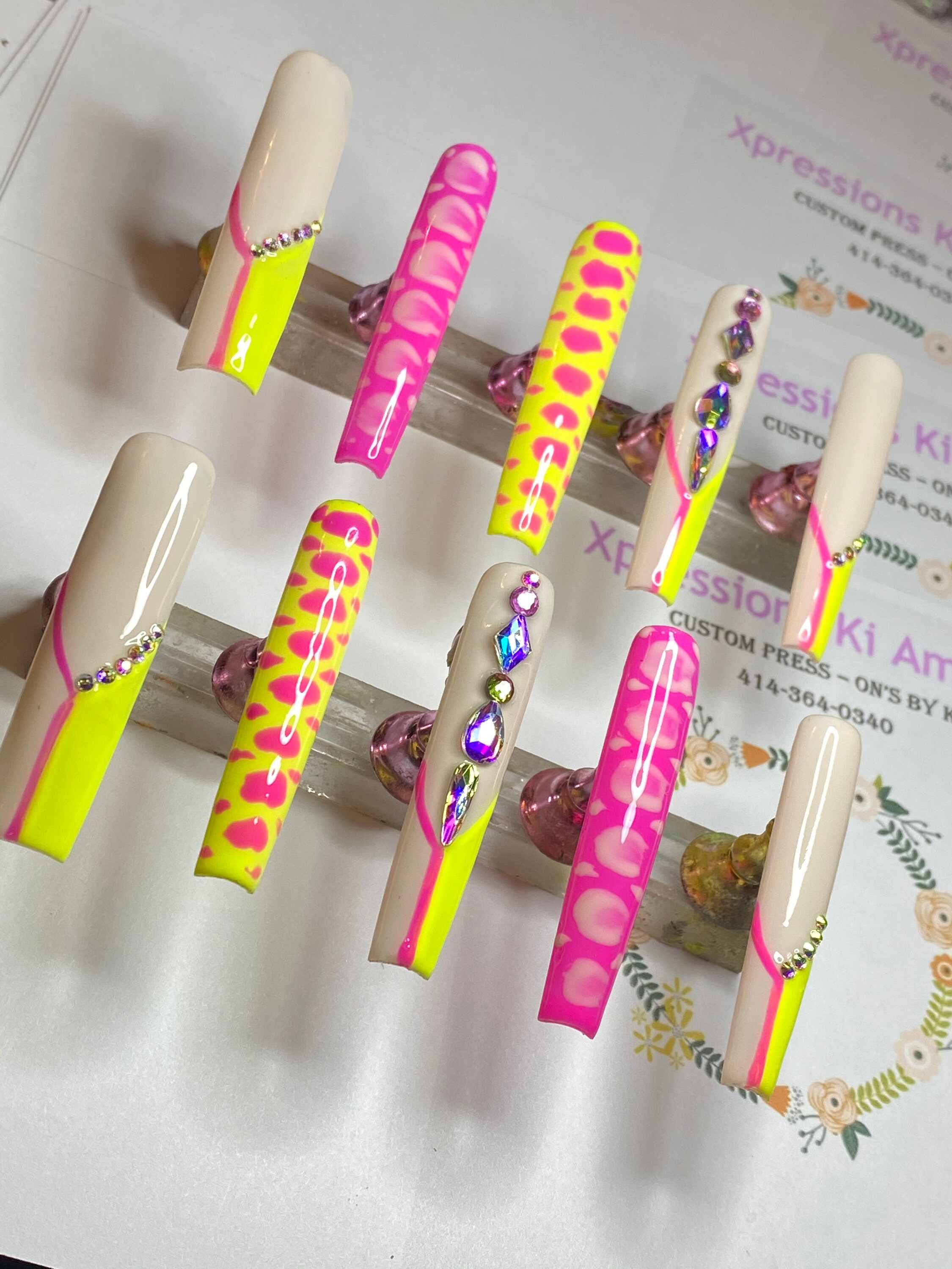 XXXL Square Extendo PressOn Nails Etsy