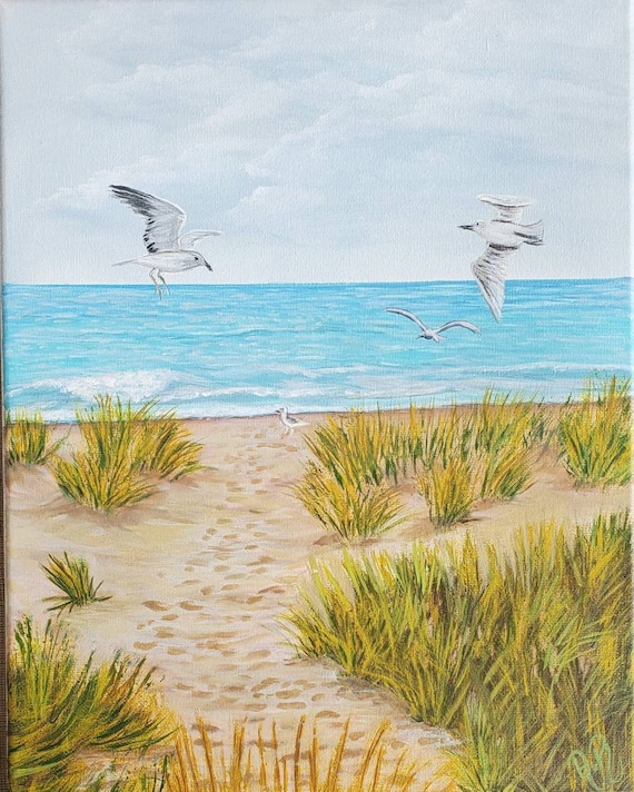 Rose Plage Bateau Mer Paysage 3 Pièces Mur Art Toile Peinture Nordique