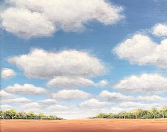 Cielos de campo de patata - Impresión de paisaje de edición limitada firmada