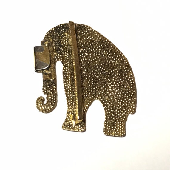 Vintage 1930s Art Deco Twin Elephant Bell Buckle … - image 4