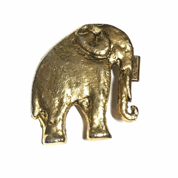 Vintage 1930s Art Deco Twin Elephant Bell Buckle … - image 3