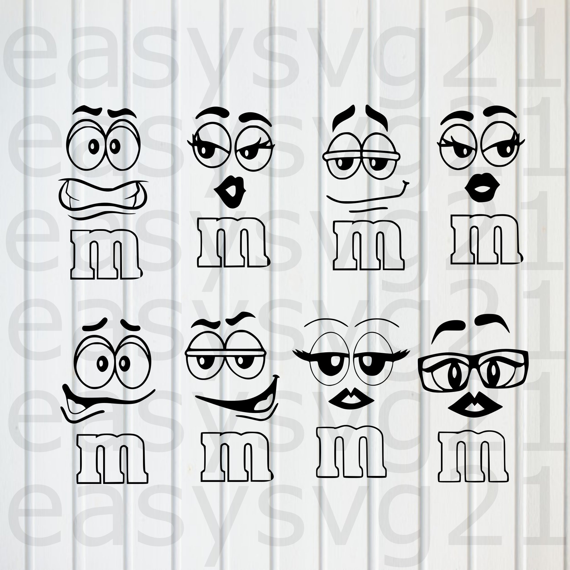 M&m Faces Clipart Transparent PNG Hd, Svg Creative Design Illustration I M  So Scary, Svg Hello, Terror, I M Very PNG Image For Free Download