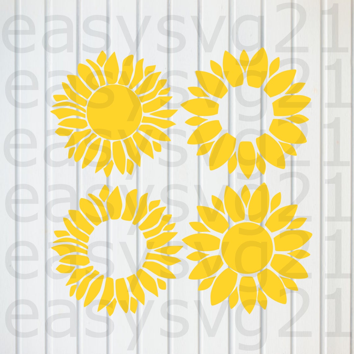 Sunflower svg keychain pattern svg cricut silhouette | Etsy