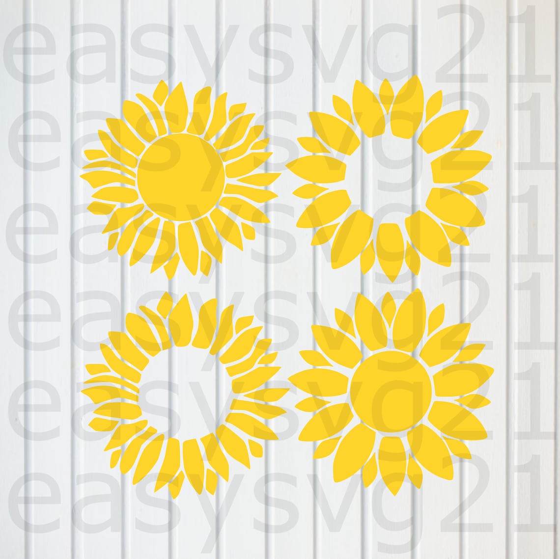 Sunflower svg keychain pattern svg cricut silhouette | Etsy