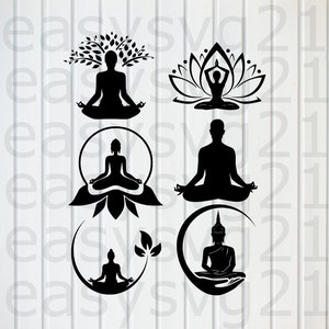 Meditation Yoga Svg Girl, Yoga Clipart, Yoga Mandala Svg, Yoga