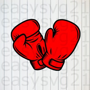 guantes de boxeo rojos svg, clipart, cricut, silueta, archivos de corte, impresión de camisetas, vector, archivos de diseño, eps, png, dxf, svg, pdf