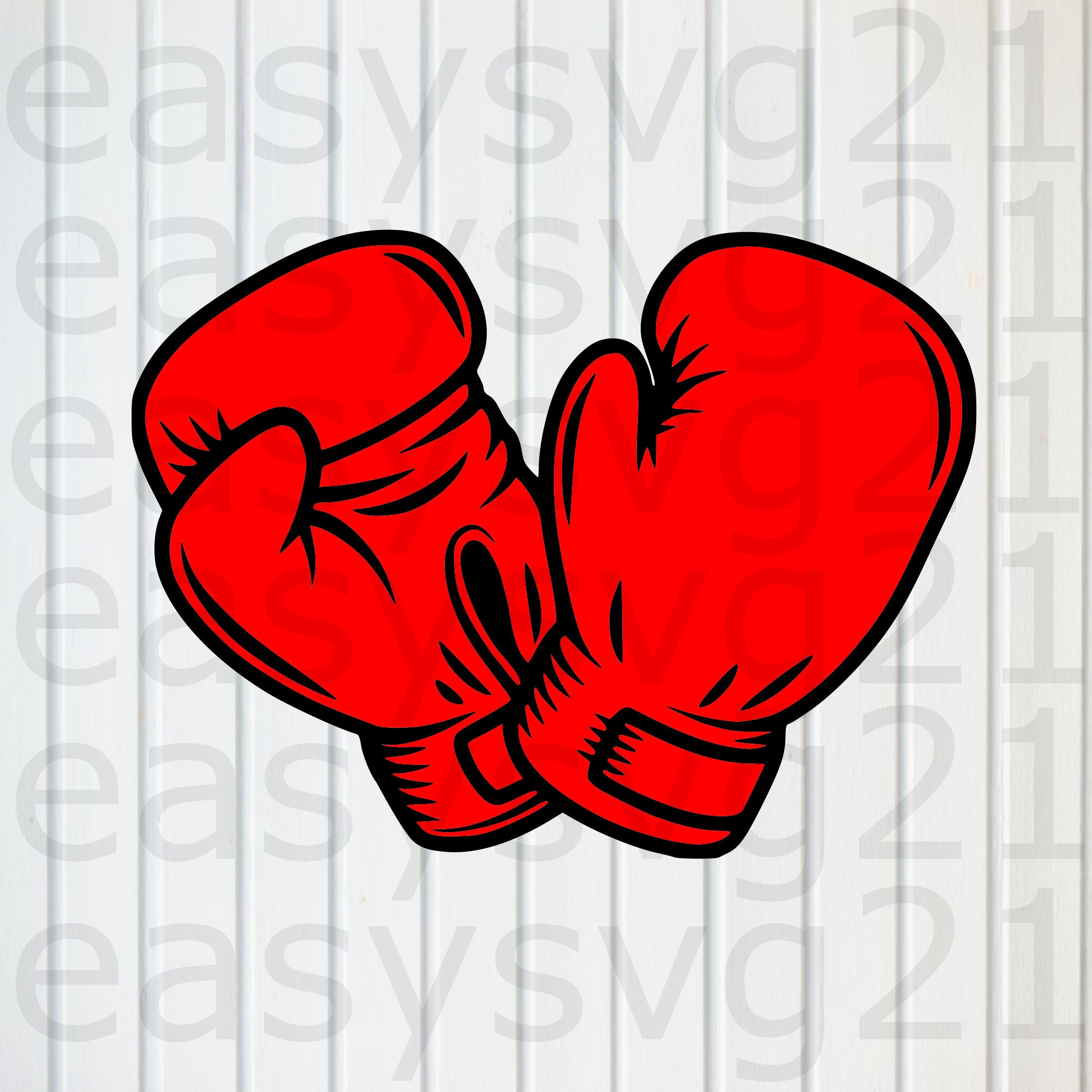 Boxing Gloves Red Svg Clipart Cricut Silhouette Cutting Etsy UK