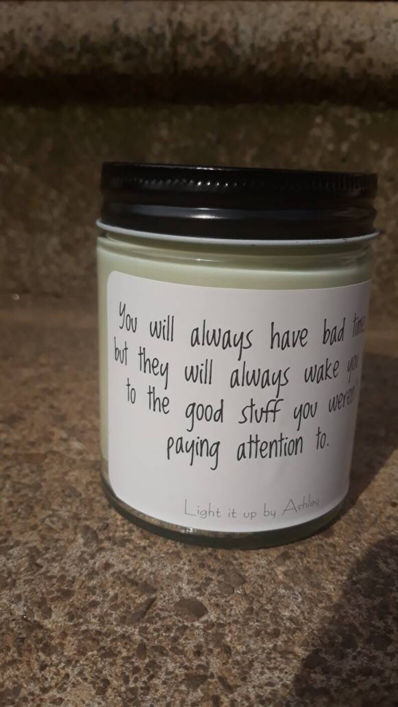 Scented candles home decor gifts with inspirational quotes Etsy