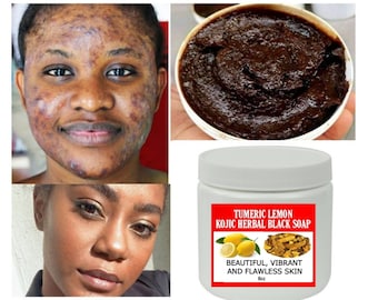 Tumeric Kojic Black soap, Herbal black soap, Spots Free Skin, Even Skin ,Smooth skin, Glowing Skin