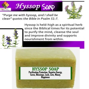 Hyssop Purification Soap, Protection, Love, Negative Energy, Luck image 2