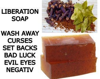 Liberation soap,  break curses, banish Bad Luck, EVil Eye, Negativity