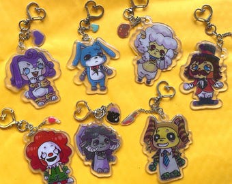 Animal Hospital, My Little Pony, TWF, FNAF Handmade Keychains and more