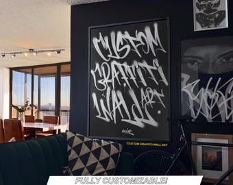 Póster de arte mural de graffiti EXCLUSIVO y personalizado - Decoración urbana moderna y personalizada