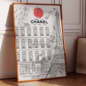 Chanel Inspired Wall Decor - Luxury Interior Design - Coco Chanel Wall Art - COCO Inspired Decor - Modern Luxury Home Decor - Fashion Deco